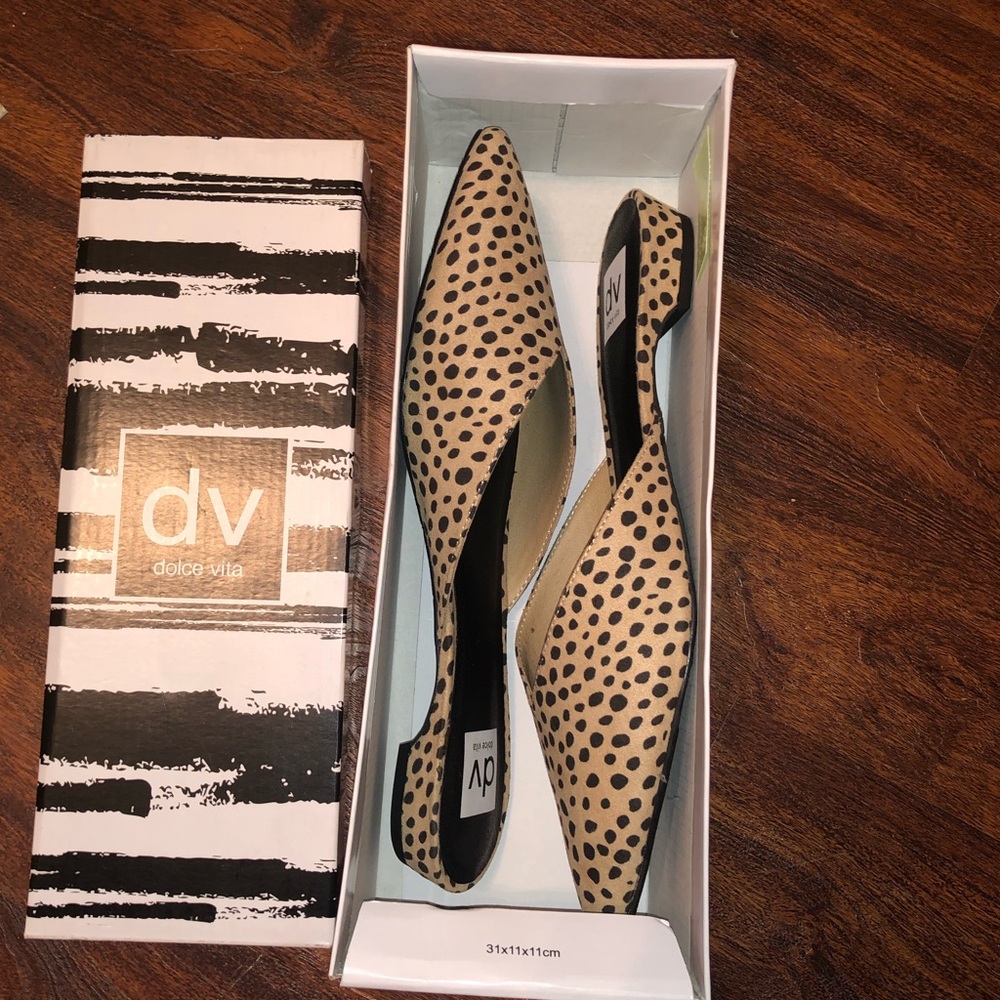 Dolce Vita leopard Stella suede pointed mules